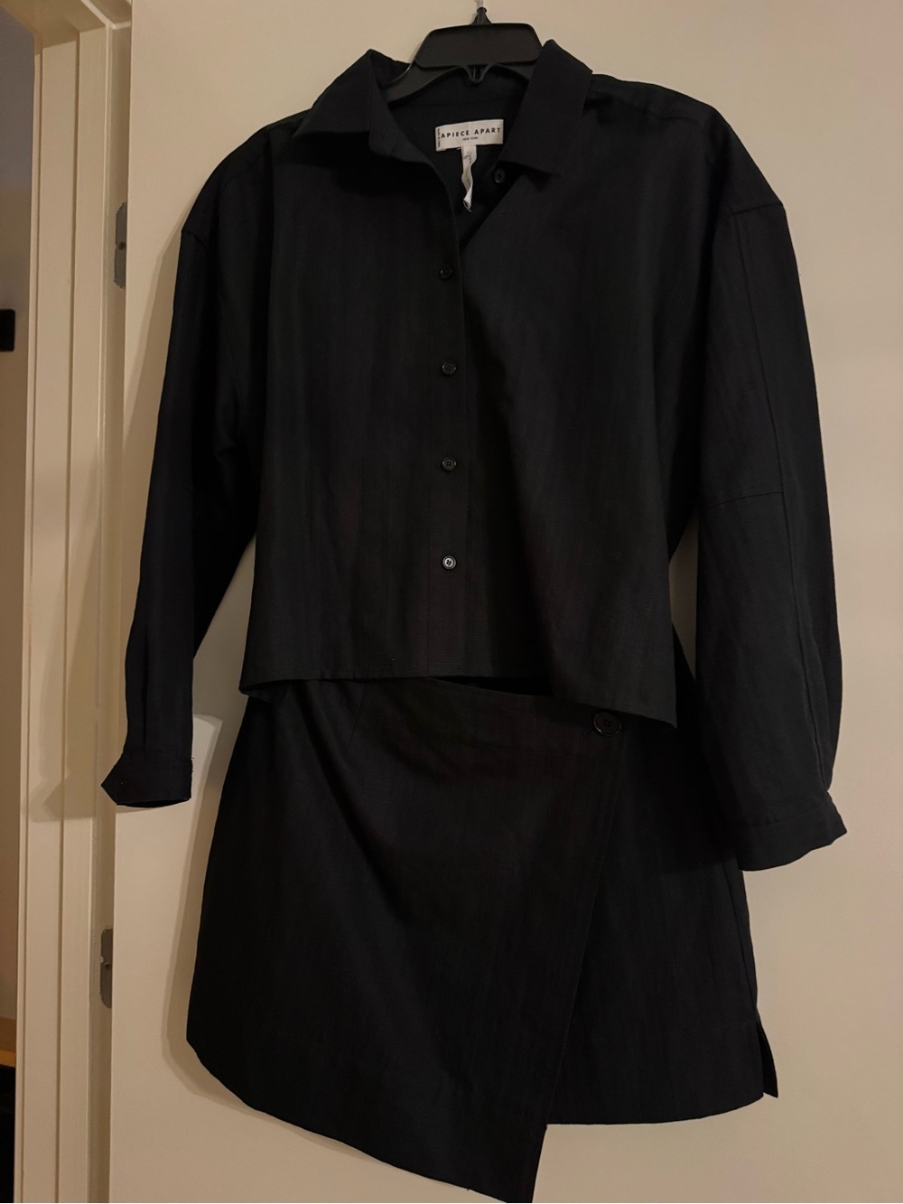 Apiece apart black top with skirt attached